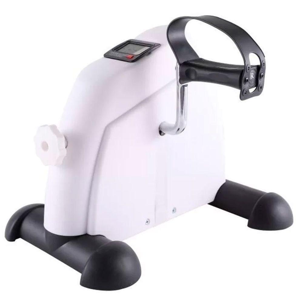 Mini Bicicleta Ergométrica Lorben Branca Fisioterapia Reabilitação Braços e Pernas com Monitor Digital GT380-W