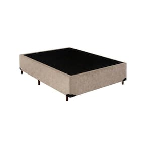 Cama Box Casal NK Camas Suede Bege 40x138x188