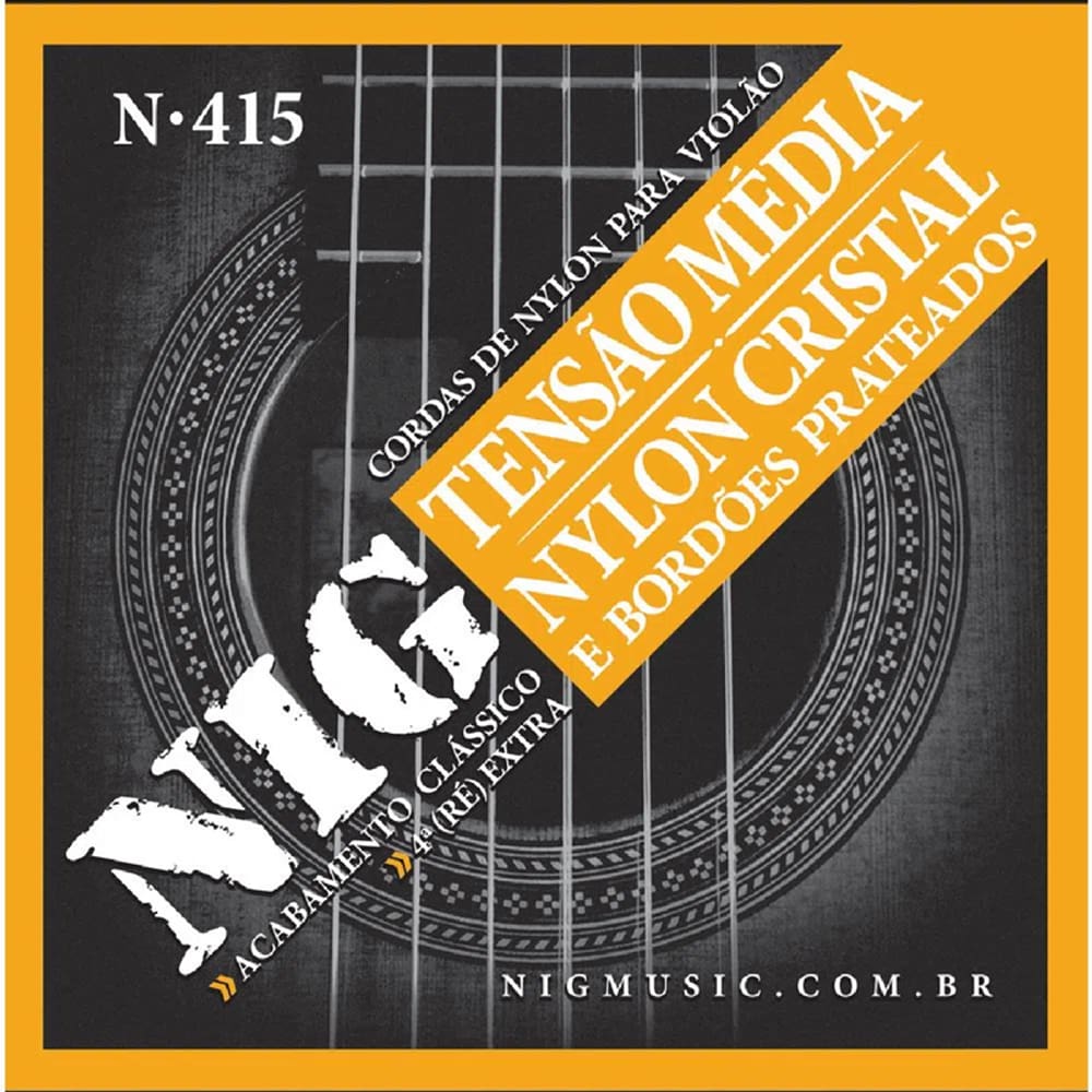 Encordoamento Violao Nig N415 Nylon Cristal/Prateado Media Tensao - H-7 / 1