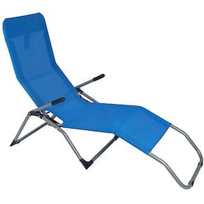 Espreguiçadeira Dobravel Relax Azul Just Home Collection