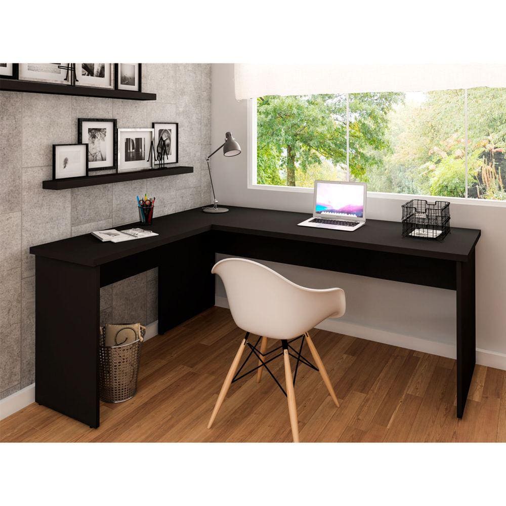 Mesa De Escritório Em L 1.60x1.50 Netmobil Tampo 30mm
