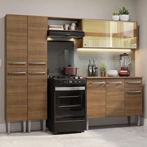 Armário de Cozinha Completa 229cm Rustic Emilly Madesa 06