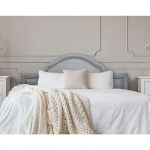 Cabeceira King Luxo 193X60 Cinza Tachas Fumê