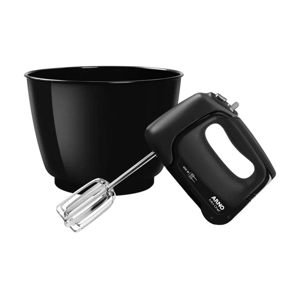 Batedeira Elétrica Arno Mini Chef 4 Litros 2 Tigelas HM11 400W Preto
