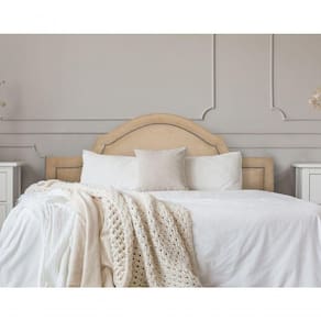 Cabeceira King Provençal Luxo 193X60 Suede Bege Tachas Fumê