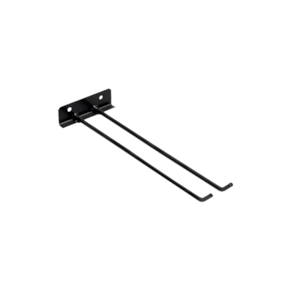 Suporte Para Vassouras de Parede Aço Carbono Preto 30cm
