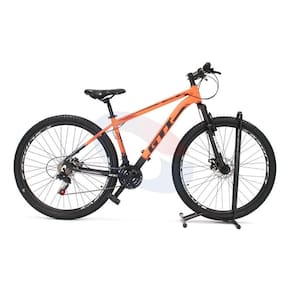 Bicicleta Aro 29 Gti Roma Alumínio 21v Freio a Disco Garfo Suspensão - Laranja/Preto