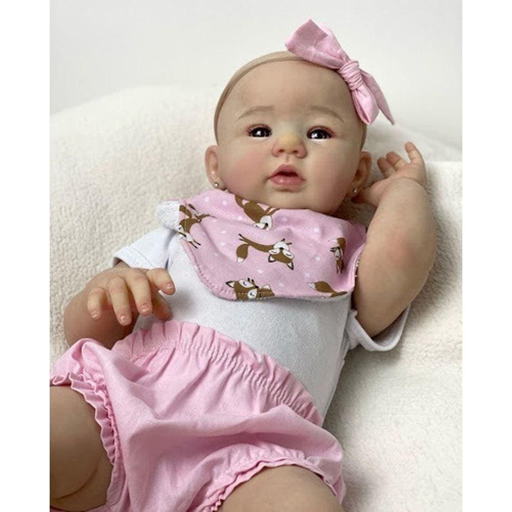 Boneca Bebe Sweetie Reborn (r) Raposinha Silicone Doll- 48cm