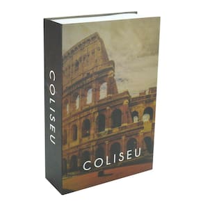 Cofre Camuflado Coliseu Em Formato De Livro 24Cm X 16Cm