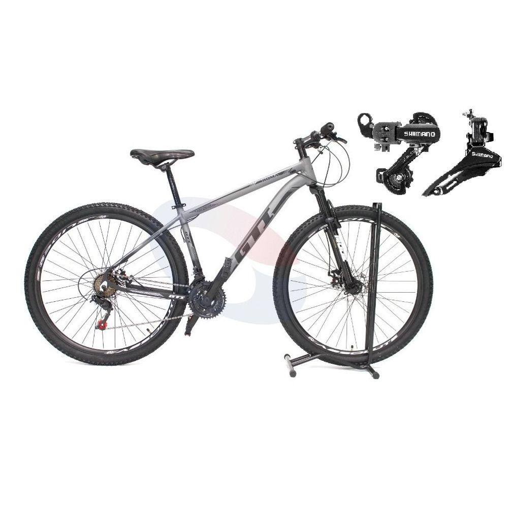 Bicicleta Gti Roma Disc M Aro 29 Susp. Dianteira 21 Marchas - Cinza/preto