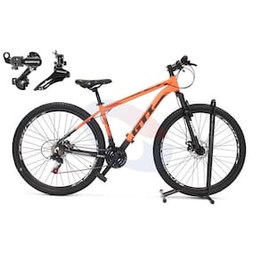 Bicicleta Aro 29 Gti Roma Alumínio 21v Câmbios Shimano Freio a Disco - Laranja/Preto