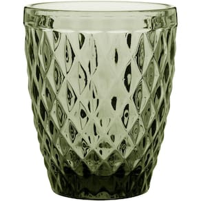 COPO ÁGUA 10x8x8cm 270ml VIDRO VERDE 6PÇ