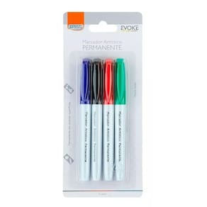 Caneta Marcador Artístico BRW Evoke 4 Cores CA5104