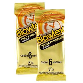 Kit 2 Pacotes Preservativo Blowtex Retardante C/ 6 Unidades Cada