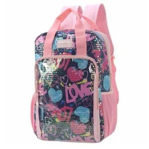 Mochila de Costas UP4YOU Rosa C/ Lantejoulas Luxcel