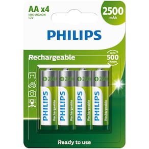 Pilha Recarregável AA 2500MAH Blister com 4 Unidades R6B4RTU25/59