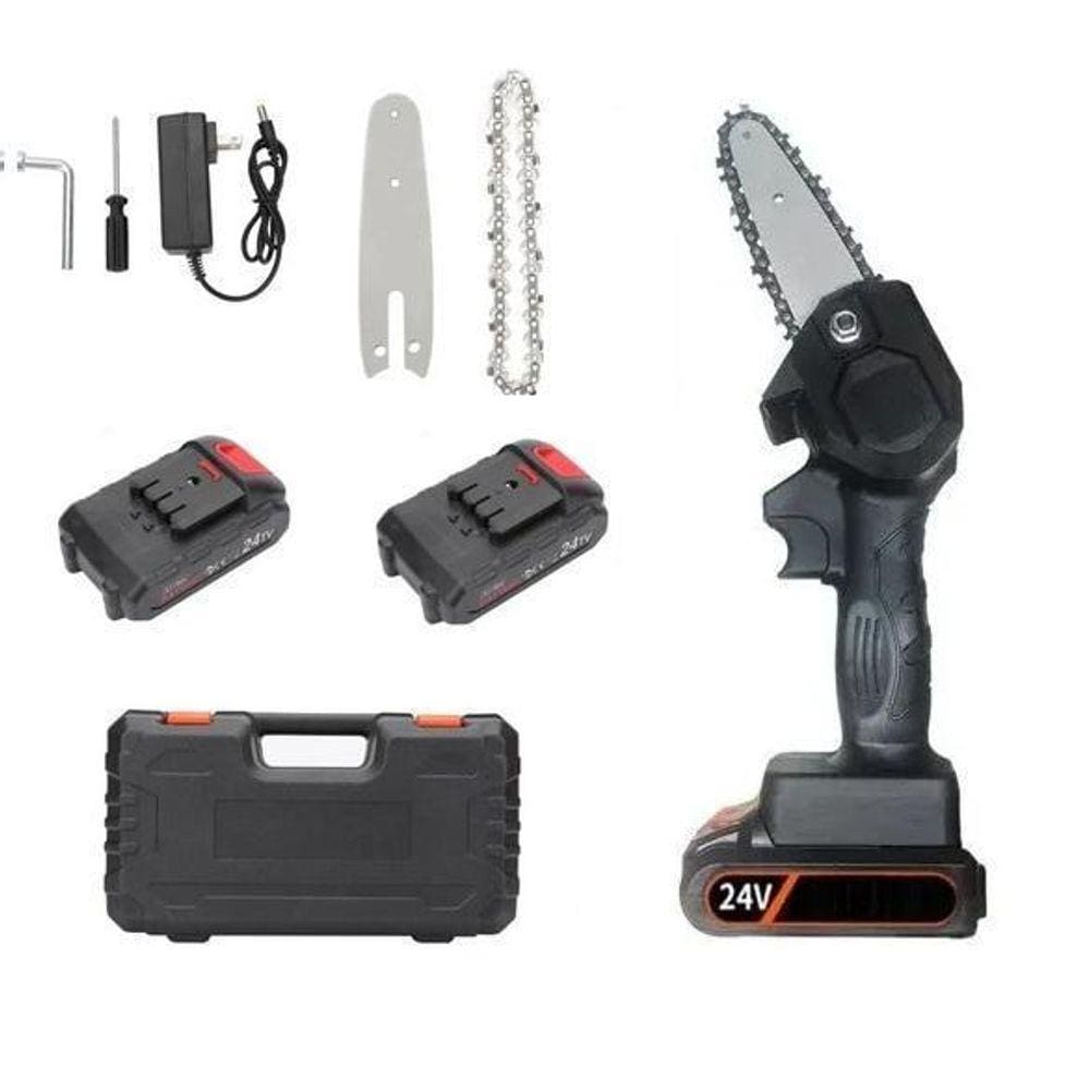 Mini Serra Elétrica Bateria Recarregável Portátil Com Maleta