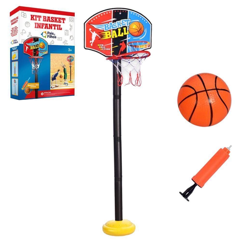 Kit de Basquete Ajustável para Crianças, Animais de Desenhos