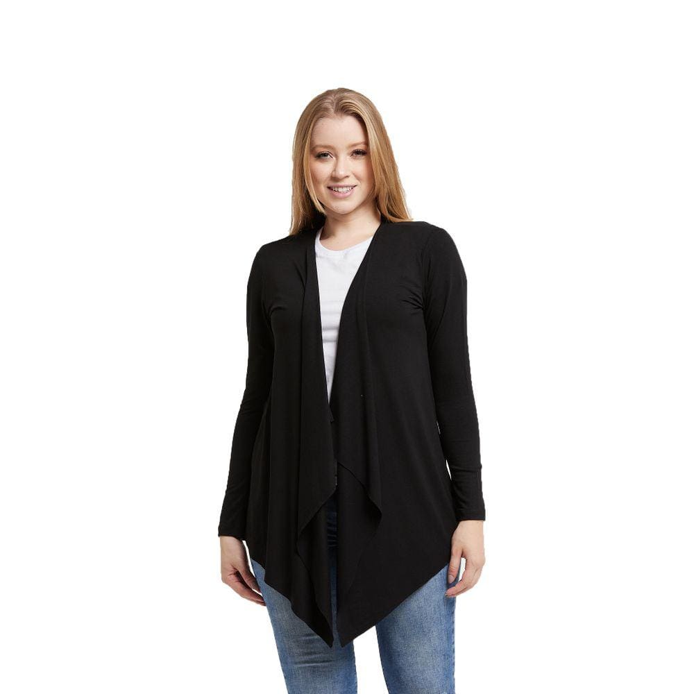 Cardigan Plus Size Feminino Casaco Kimono Com Bico Manga Longa