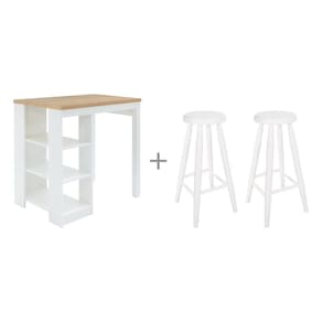 Bancada Cozinha Gourmet Ditália Com 2 Banquetas CD-1022 Cozy