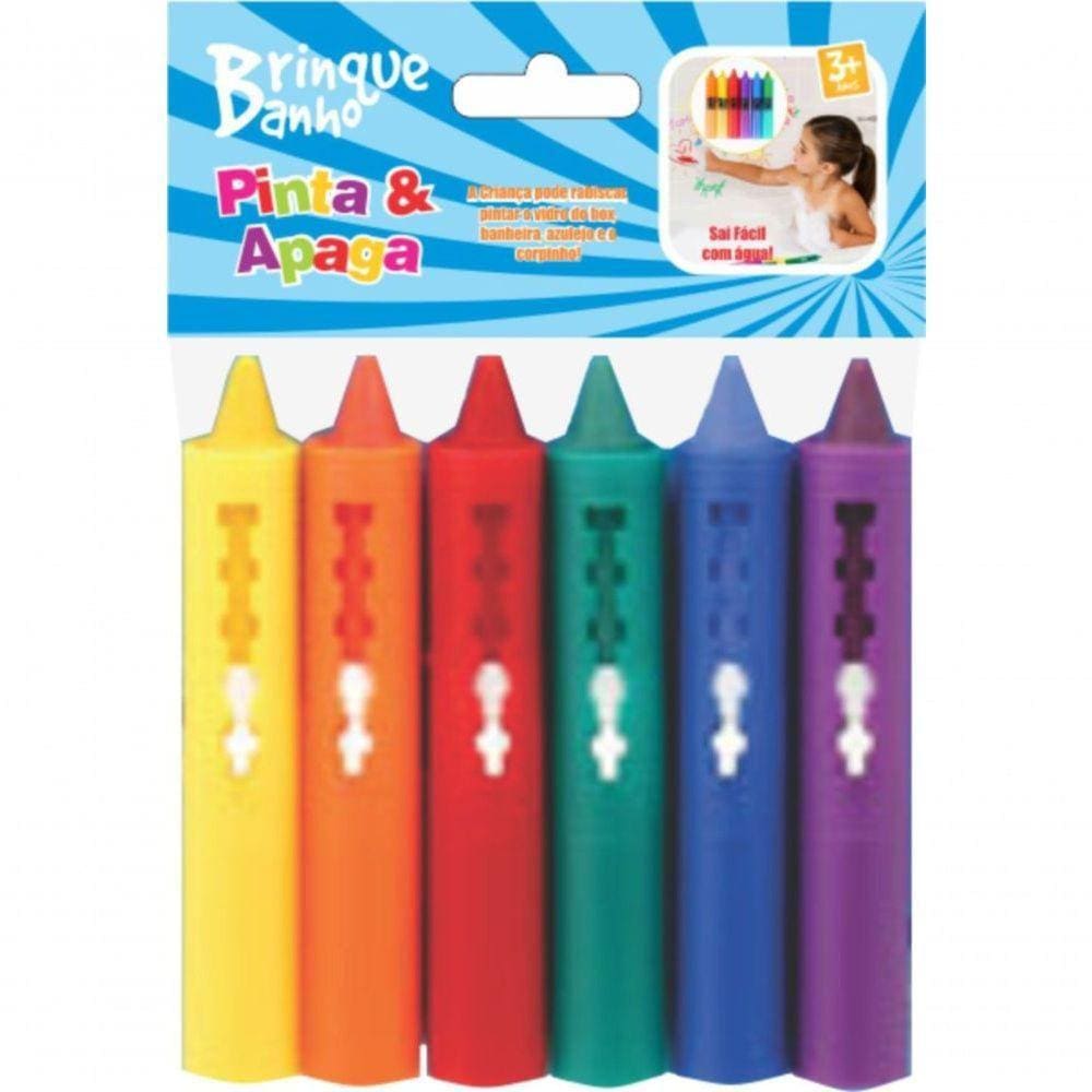 Brinque Banho Giz Pinta E Apaga