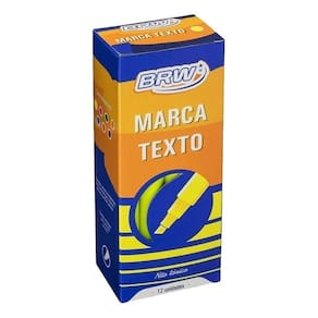 Caneta Marca Texto Fluorescente Brw Caixa Com 12