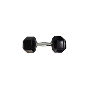 Halteres Sextavado Injetado com Pegada Cromada 10,0Kg