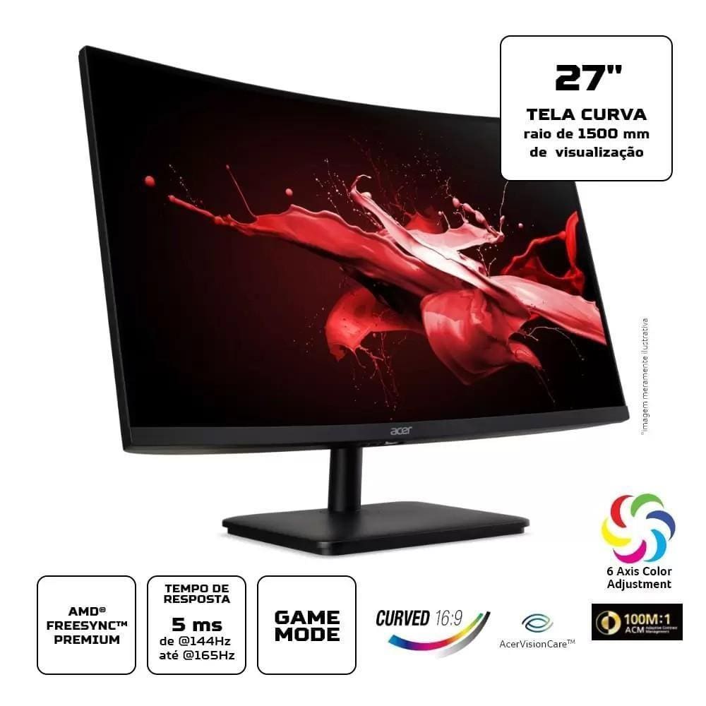 Monitor Gamer Acer 23 6 Led 165 Hz Full Hd 0 5ms Freesync Hdmi Casas