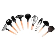 Conjunto Utensílios Lyor Charmy Silicone 9 Peças - Preto