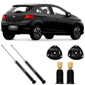 2 Amortecedor Chevrolet Onix 2013 A 2019 Traseiro Cofap E Kit