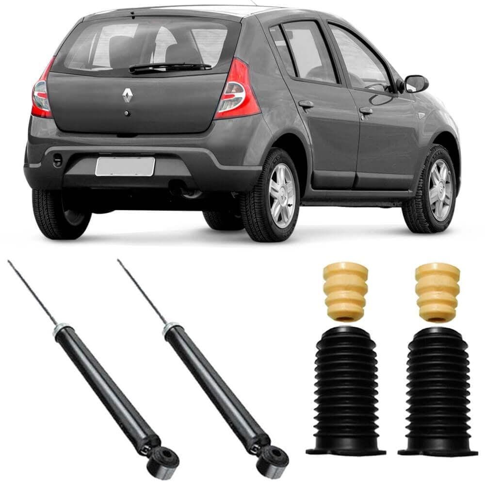 2 Amortecedor Sandero 2008 a 2014 Traseiro Monroe e Kit