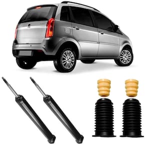 2 Amortecedor Idea Traseiro Nakata E Kit Batente Coifa
