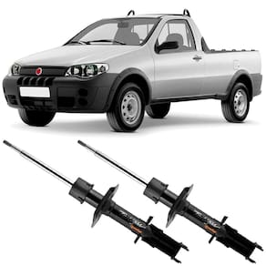 2 Amortecedor Fiat Strada 2001 A 2018 Dianteiro Turbogás
