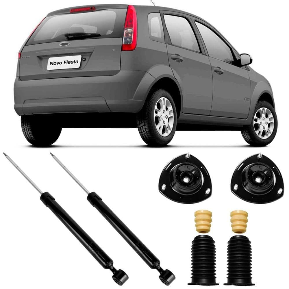 2 Amortecedor Fiesta Hatch 2011 a 2017 Traseiro Nakata e Kit