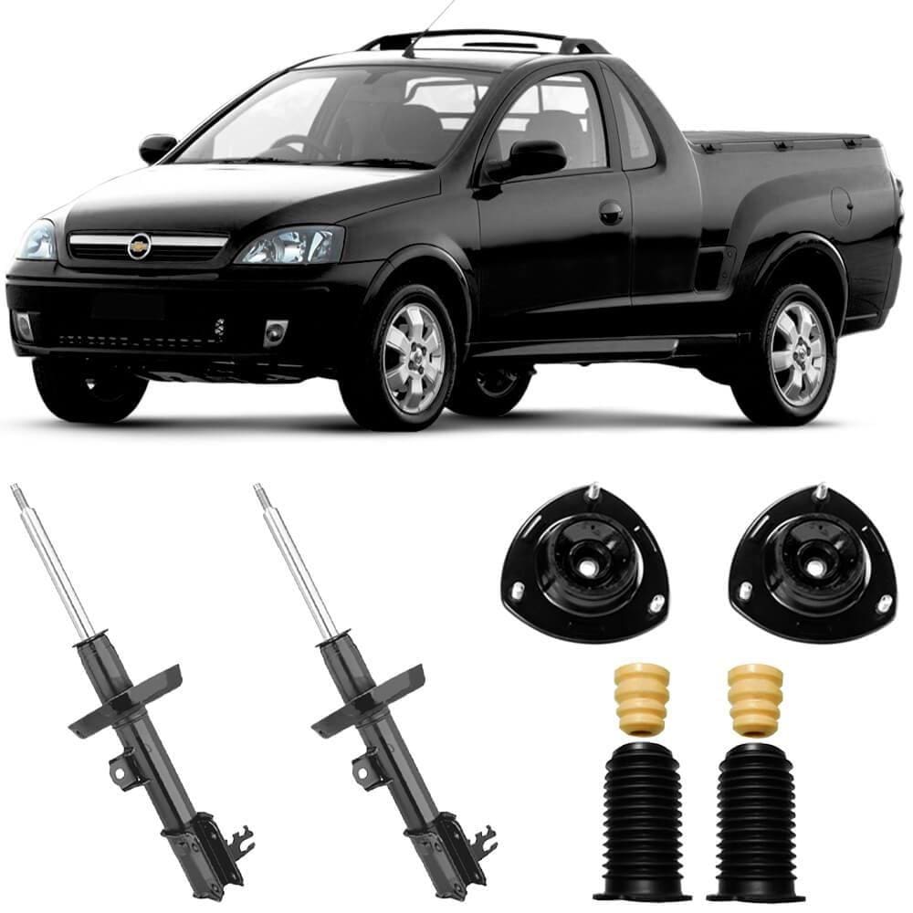 Kit 2 Amortecedor Montana 2003 A 2009 Dianteiro E Kit