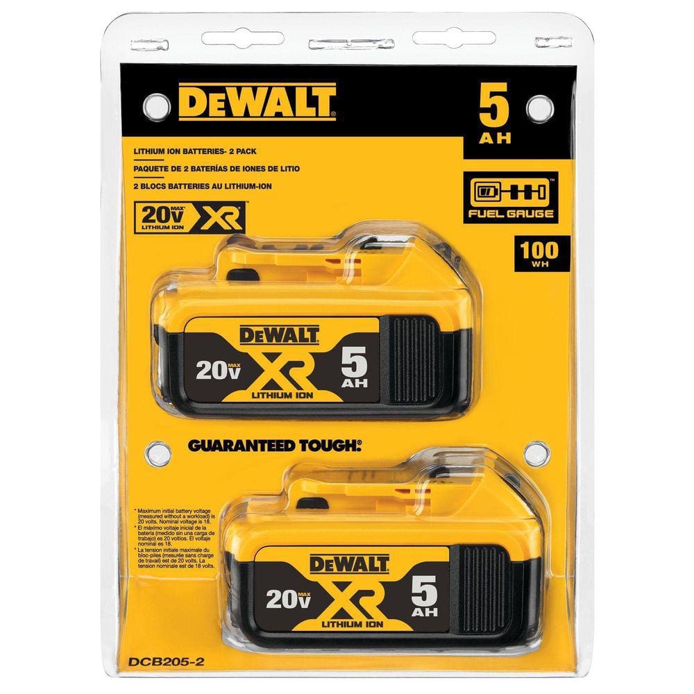 Bateria Dewalt 5Ah 20V Max Xr Dcb205-2 Kit 2 Unidades