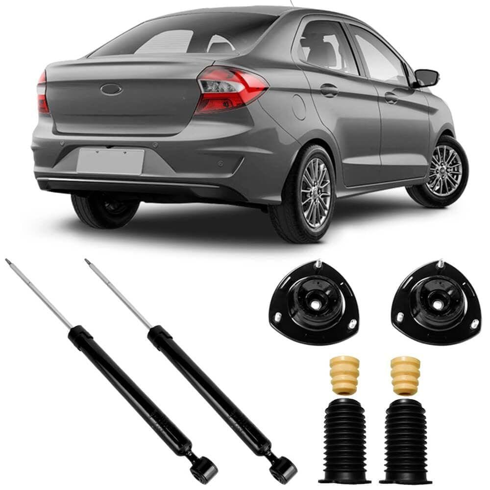 2 Amortecedor Ka Sedan 2015 a 2018 Traseiro Nakata e Kit