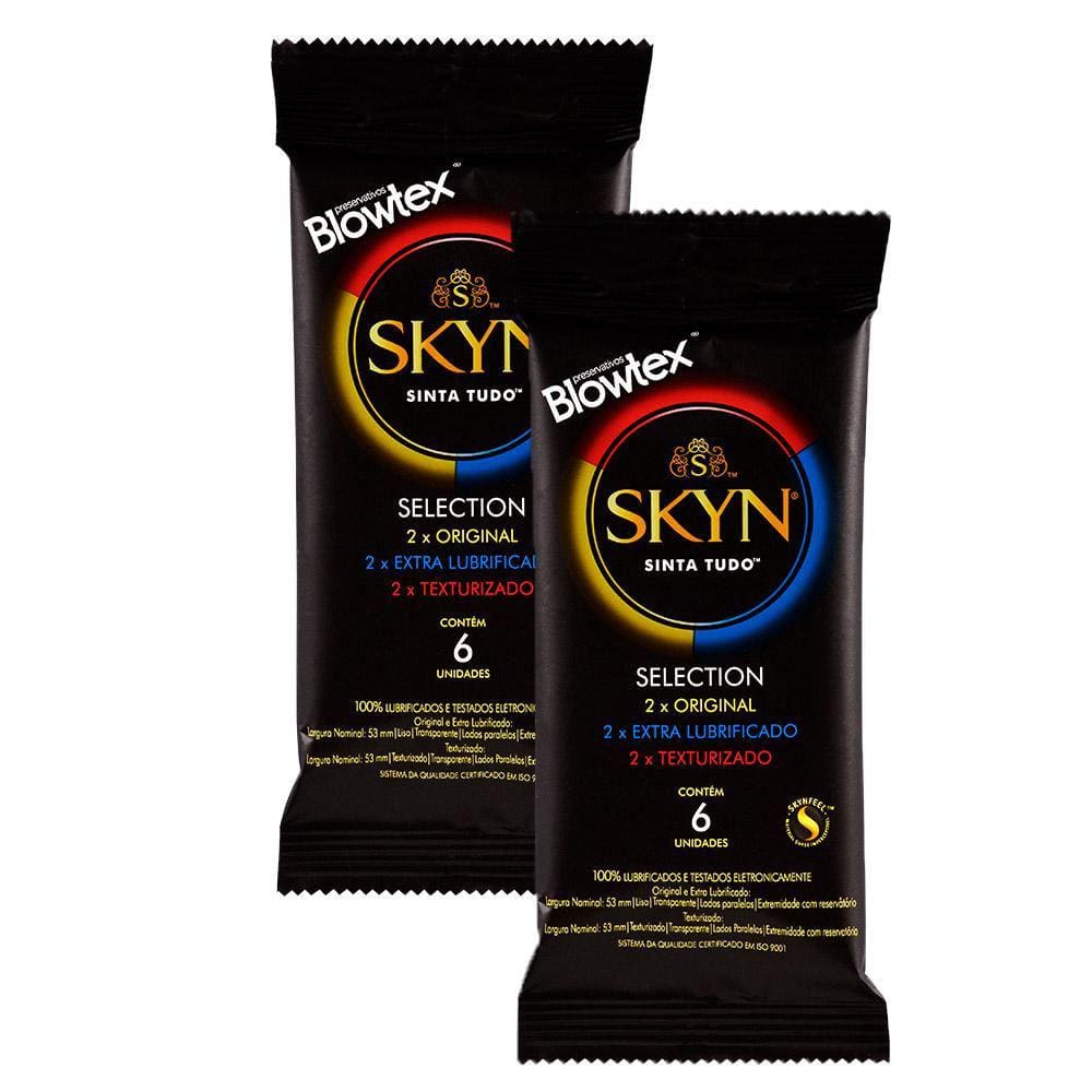 Kit 2 Pacotes Preservativo SKYN Selection C/ 6 Unidades Cada