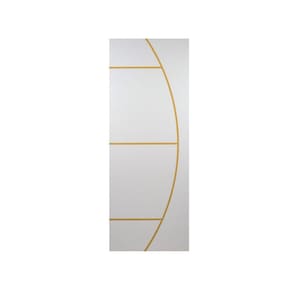 Folha de Porta Madeira Decorada 210x70cm Espessura 3,5cm Gaúcha MGM Branco