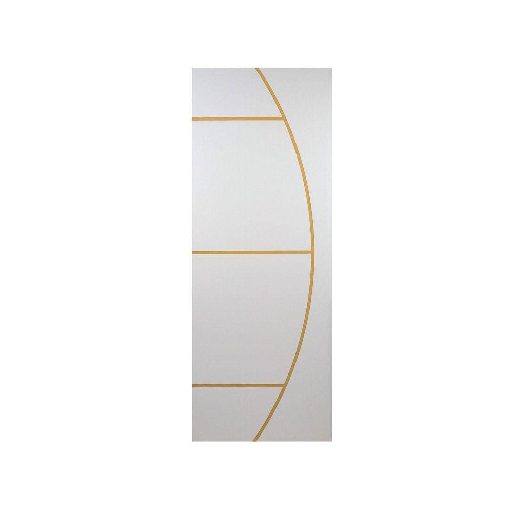 Folha de Porta Madeira Decorada 210x60cm Espessura 3,5cm Gaúcha MGM Branco