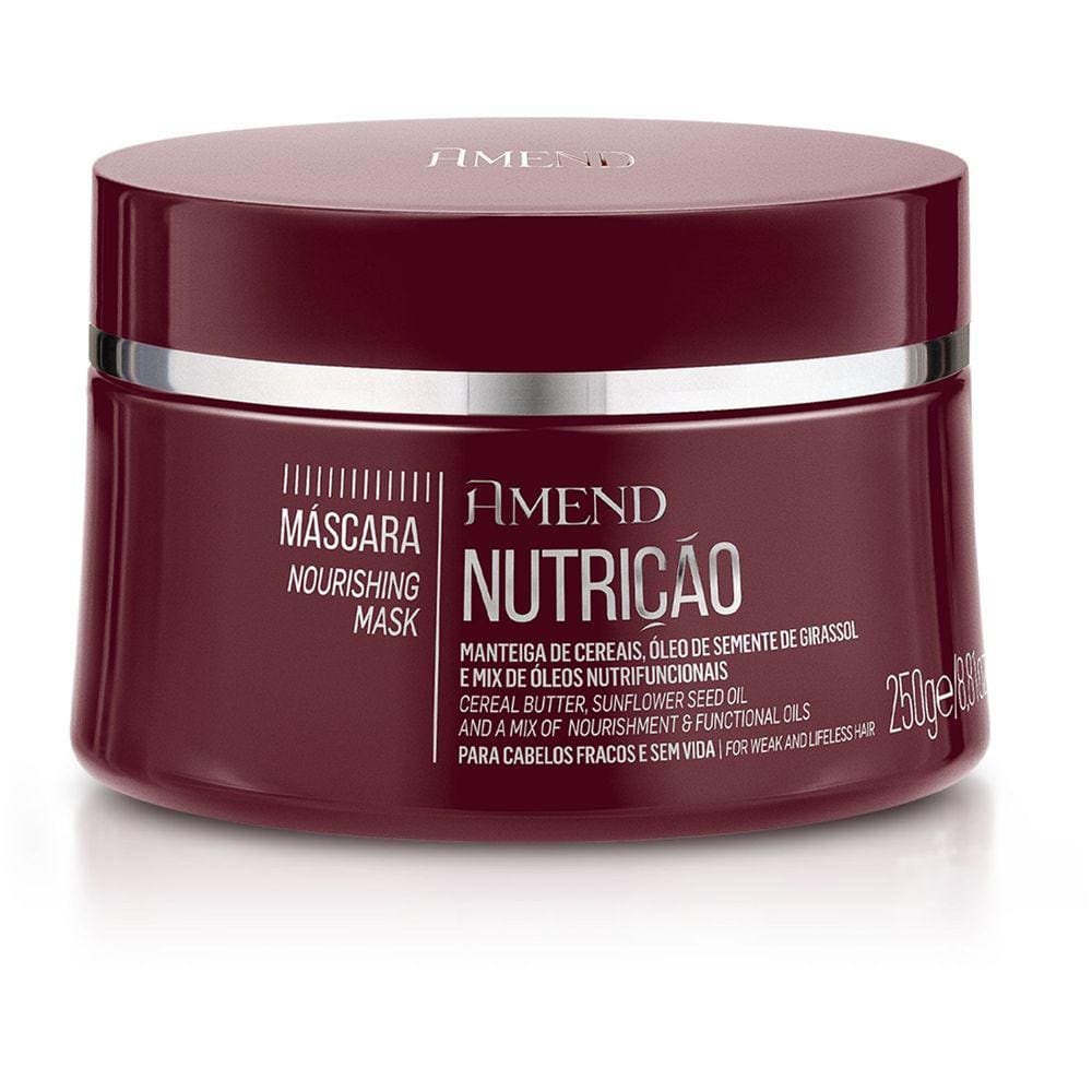 Máscara de Nutrição Amend Expertise 250g Manteiga de Cereais Óleo de Semente de Girassol e Mix de Óleos Nutrifuncionais