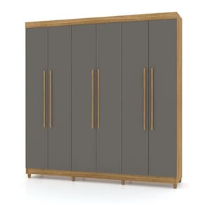 Guarda Roupa Casal 6 Portas Elegance 10037 Nature Alasca Vila Rica