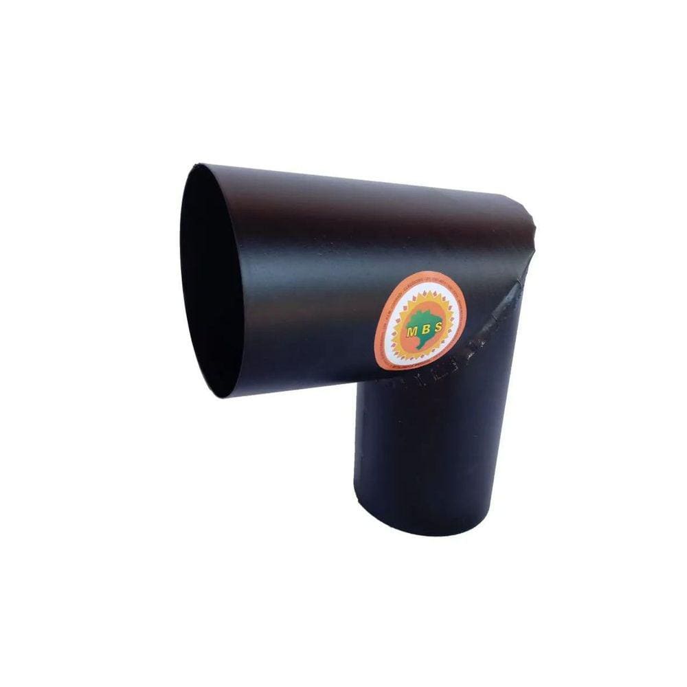 Joelho Para Tubo De Chaminé Preto Diâmetro 15cm