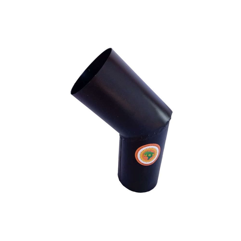 Curva Para Tubo De Chaminé Preto Diâmetro 10cm
