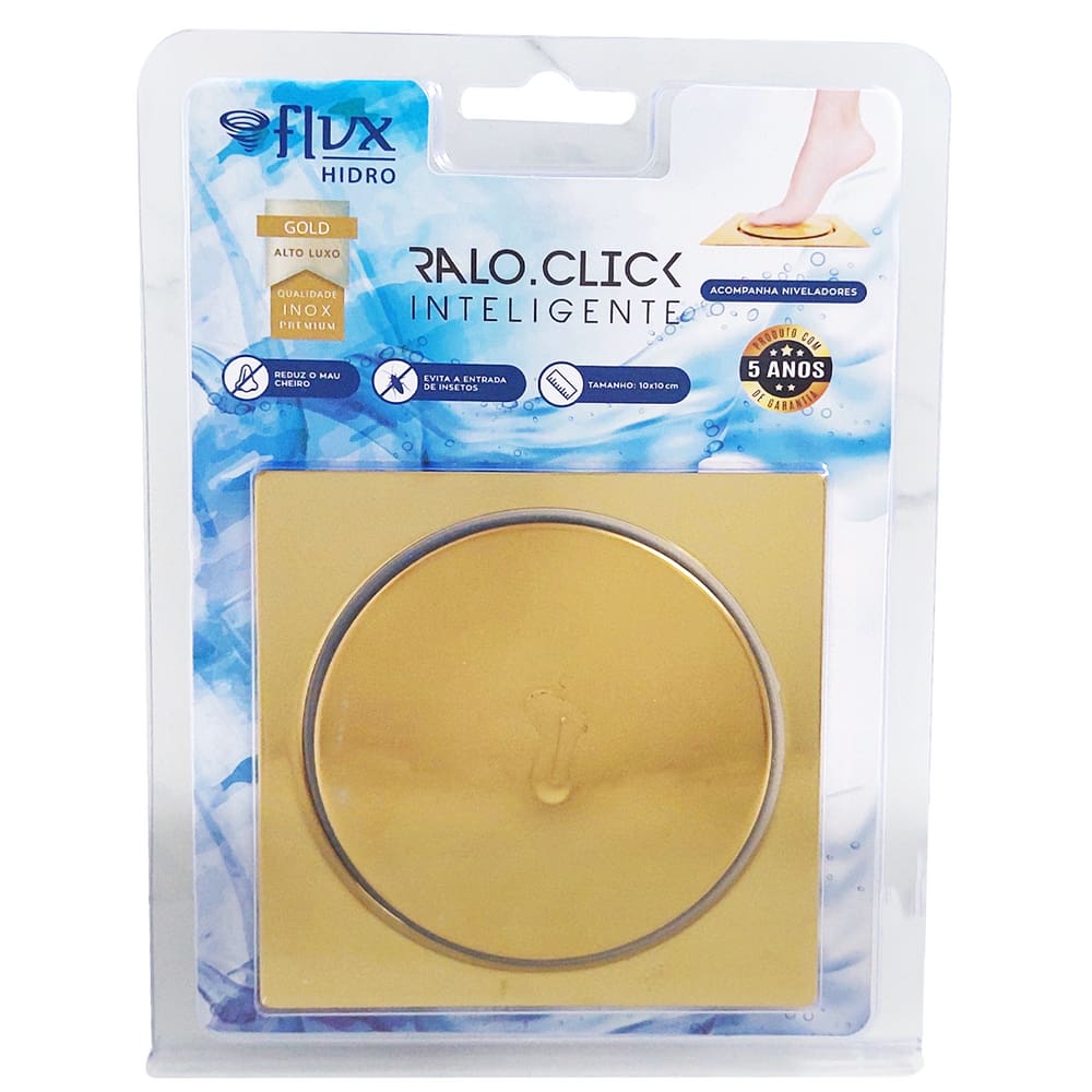Ralo Click Quadrado 10x10cm