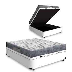 Cama Box Com Baú Casal + Colchão D33 Ortobom ISO 100 138cm