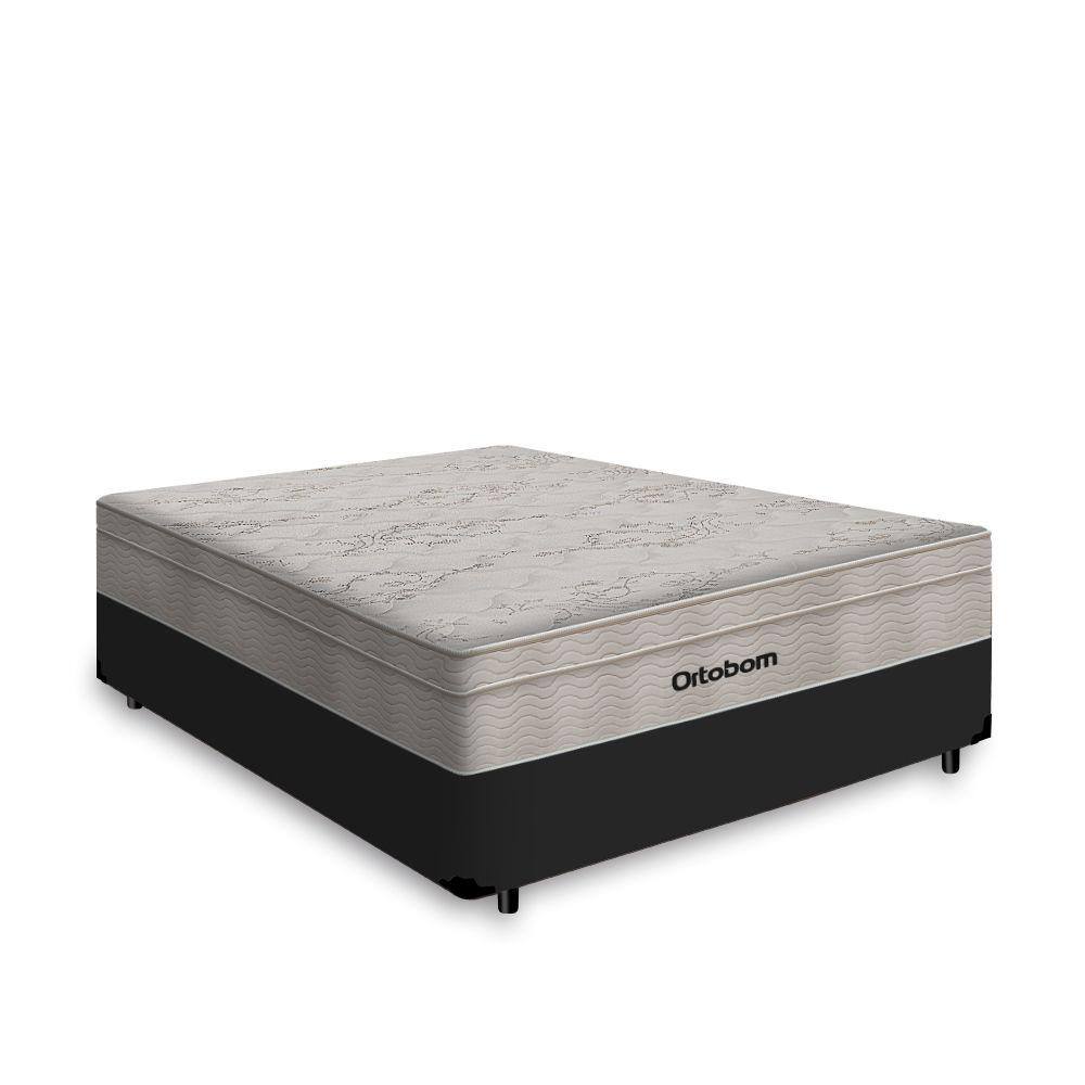 Cama Box Casal + Colchão de Molas Ensacadas Ortobom AirTech SpringPocket 138cm