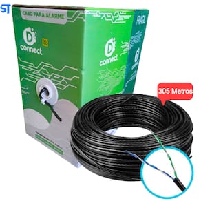 Caixa de Cabo de Rede Cat 5 D Connect Preto 305 Metros