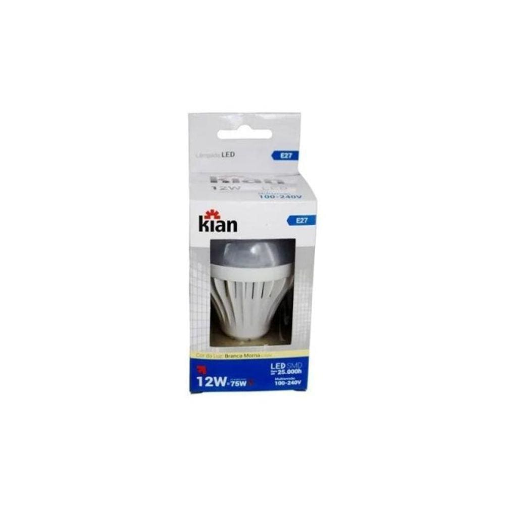 Lampada Led Bulbo Economic 12W 3K E-27 Bivolt Kian
