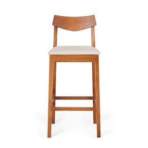 Banqueta Madeira Maciça Linho Loop Artemobili Bege 29/Garapa
